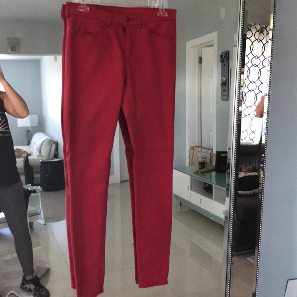 Sz 6 red H&M skinny jeans worn once